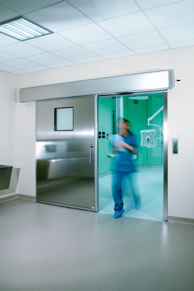 RECORD Automataajtók Kórházi rozsdamentes ajtó
